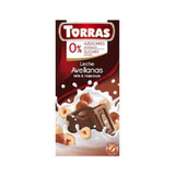 Chocolat au lait sans sucre et sans gluten avec noisettes 75g