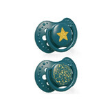 LOVI Soother Silicon Dynamic 3-6 m, 2 pcs Stardust Green 22/893