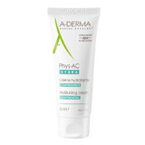 A-Derma Phys-AC Hydra Crème Hydratante pour les peaux à tendance acnéique, 40 ml