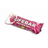 Glutenfreier Bio-Himbeer-Eiweißriegel, 47 g, Lifebar