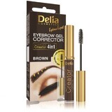Gel correcteur pour cils et sourcils, brun, 7 ml, Delia Cosmetics