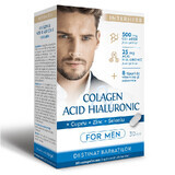 Collagène et acide hyaluronique avec vitamines et minéraux pour hommes, 500 mg, 30 comprimés, Interherb