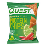 Quest Tortilla Style Protein Chips, chips protéinées aromatisées au citron vert, 32 g