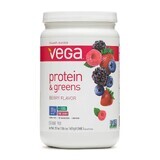 Vega Protein And Greens Protéines et légumes verts avec arôme de baies, 609 g