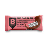 Barre protéinée bio enveloppée de chocolat avec noisettes et macarons, 68 gr, The Barbarian