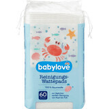 Babylove Dischete curăţare bebe, 60 buc
