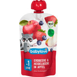 Babylove Purée de fraises avec myrtilles et pomme ECO, 1+, 100 g