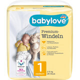 Babylove Premium Windeln Nummer 1, 2-5 kg, 28 Stück 