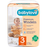 Windeln Premium Babylove Gr. 3, Midi 4-9 kg, 46 St