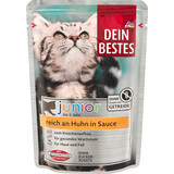 Dein Bestes sachet nourriture humide pour chats juniors poulet en sauce, 100 g