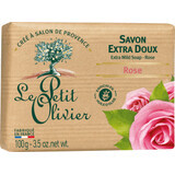 Le Petit Olivier Savon solide à la rose, 100 g