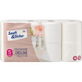 Sanft&Sicher Toilettenpapier weiß deluxe, 8 Stück