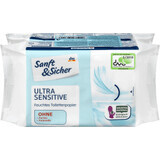 Sanft&Sicher Moist Toilet Tissue Sensitive, 100 pcs