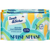 Sanft&Sicher Papier hygiénique humide Splish splash, 100 pcs