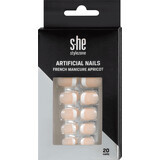 S-he colour&amp;style Artificial nails french apricot, 1 Set