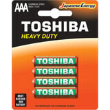 Toshiba R3 zinc hd batteries, 4 pcs