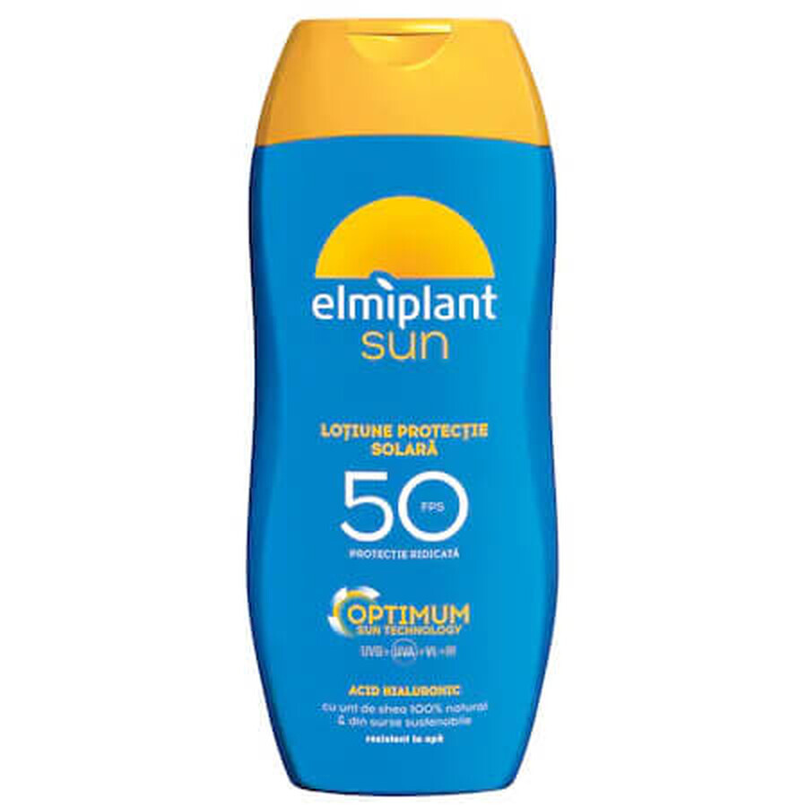 Lotion solaire haute protection SPF 50 Optimum Sun, 200 ml, Elmiplant