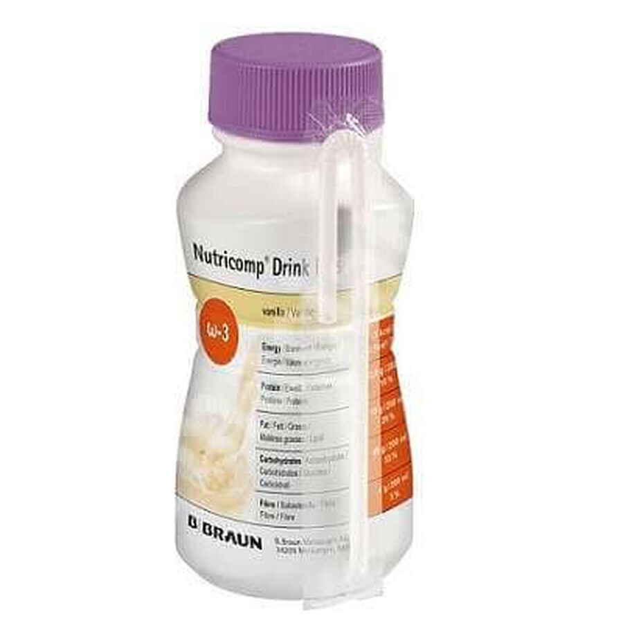 Nutricomp Drink Plus à la vanille, 200 ml, B Braun
