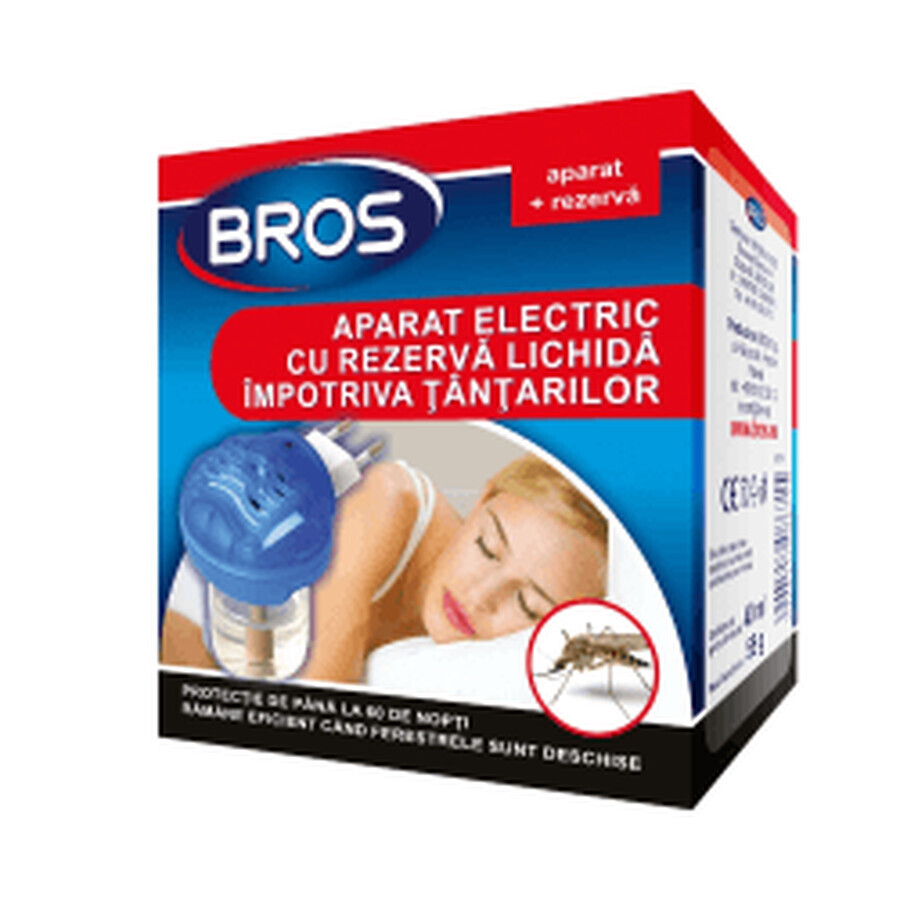 Aparat electric cu lichid impotriva tantarilor, 40 ml, Bros