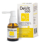 DeVit 500 Sospensione oleosa con Vitamina D3 500 I.U. Spray, 20 ml, Pharma Brands 