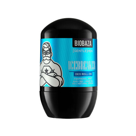 Deodorante roll-on naturale senza alluminio per uomo, con olio di pino e menta, ICEBREAKER, Biobaza, 50 ml
