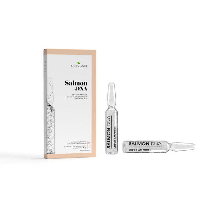 Ampoules concentrées anti-âge à l'acide hyaluronique de caviar de saumon, Bio Balance, 10 x 2 ml