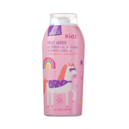 Natuurlijke shampoo &amp; douchegel voor kinderen Magic Garden, 250 ml - BIOBAZA