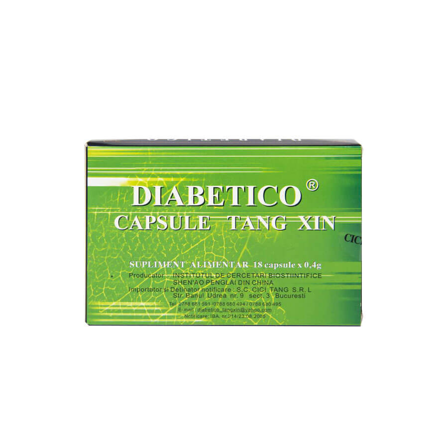 Diabetico - Tang Xin gélules, 18 gélules, Chine