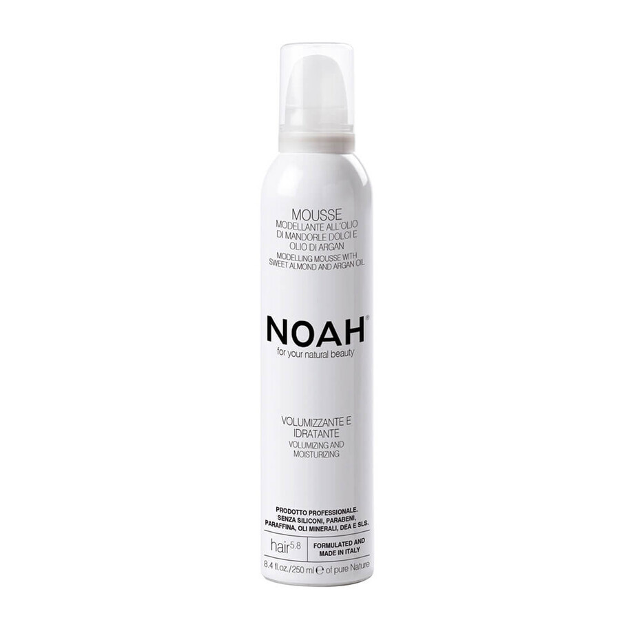 Mousse capillaire volumatrice naturelle à l'huile d'argan, Noah, 250 ml