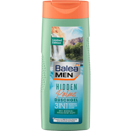 Balea MEN Gel douche Hidden Palms pour hommes, 300 ml