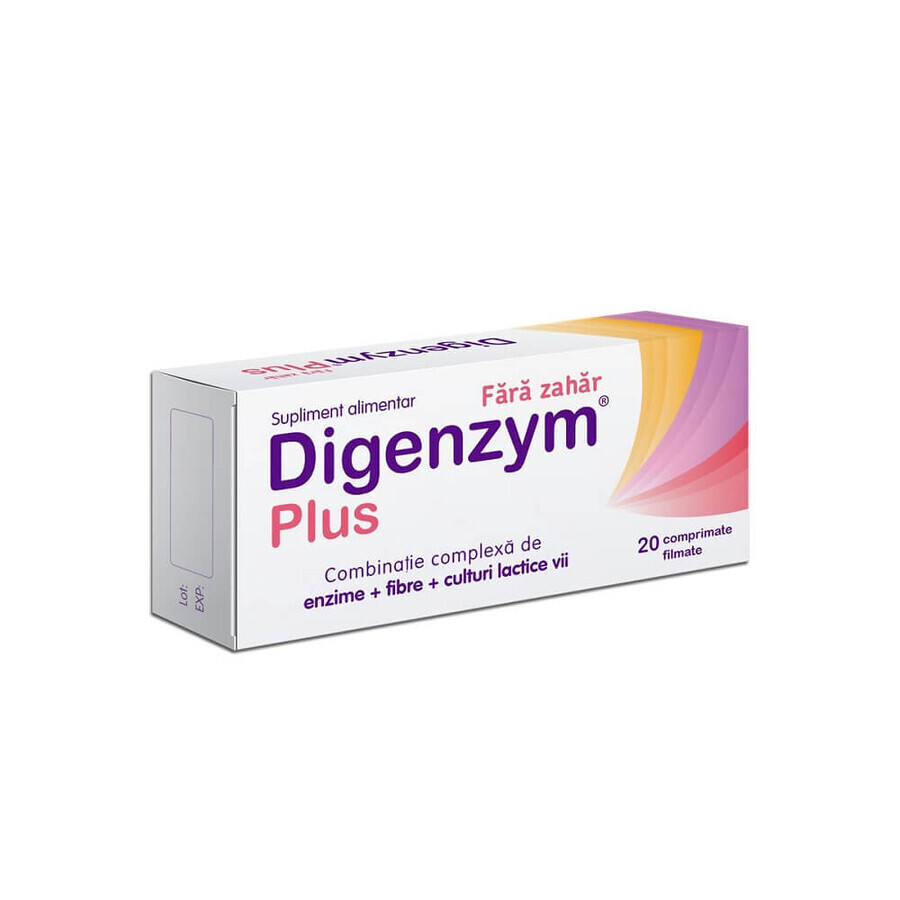 Digenzym Plus sans sucre, 20 comprimés, Labormed