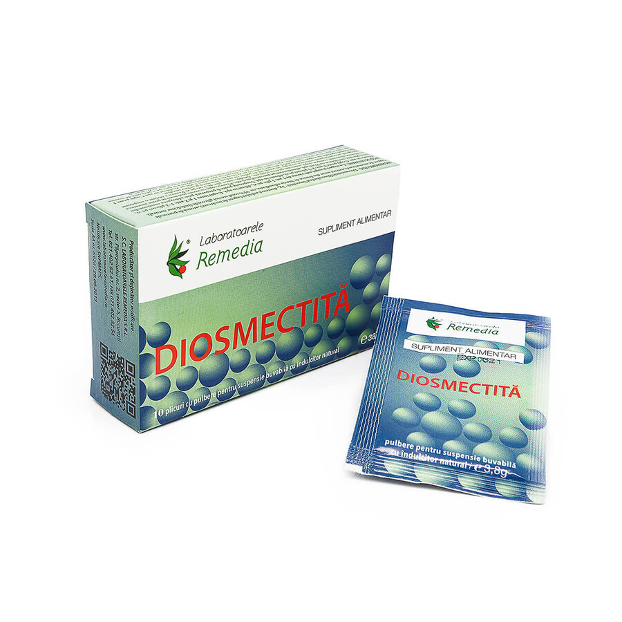 Absorbant intestinal pour diosmectite, 10 sachets, Remedia
