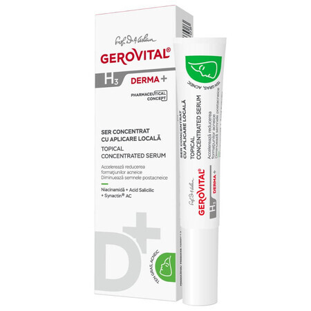 Sérum topique concentré Gerovital H3 Derma+, 15 ml, Farmec