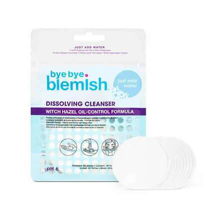 Dischetti struccanti Dissolving Cleanser BBB16408, 50 pezzi, Bye Bye Blemish