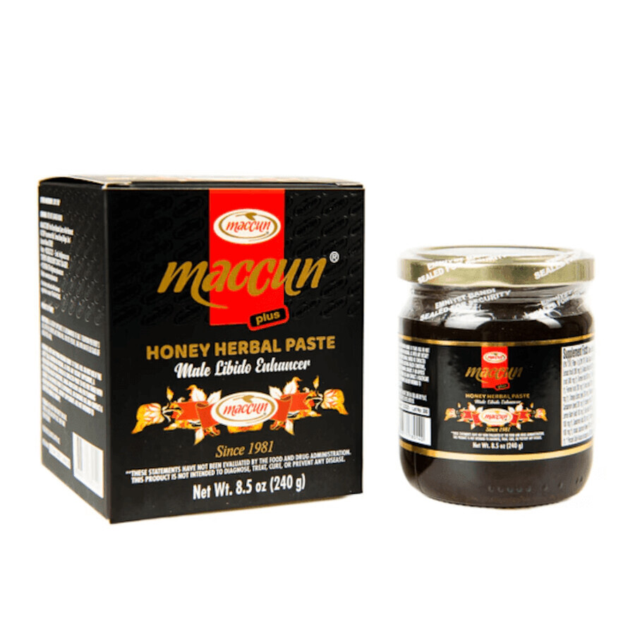 Pâte de miel à base de plantes à effet aphrodisiaque, 240 g, Maccun