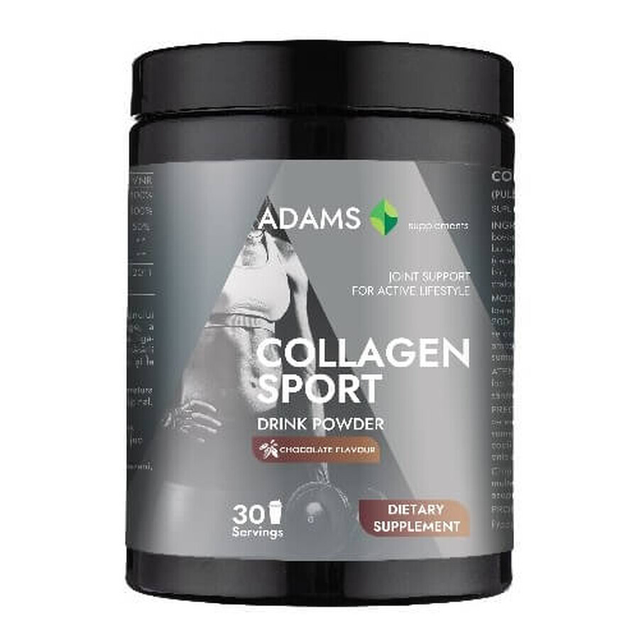 Collagen Sport Active Line Poudre instantanée au goût de chocolat, 600 g, Adams