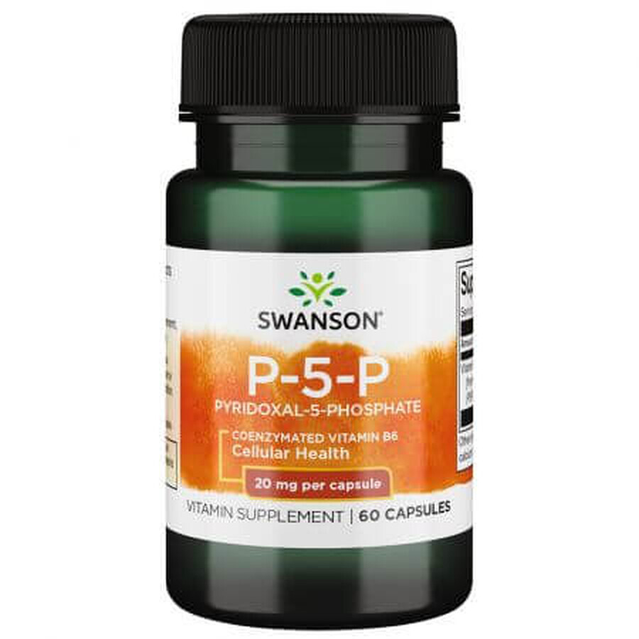 Vitamin B6 P5P, 20 mg, 60 Kapseln, Swanson
