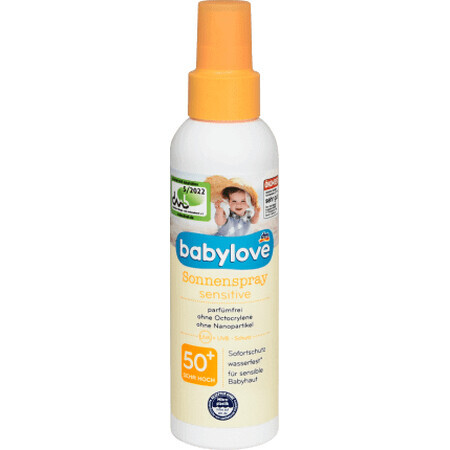 Babylove Spray protezione solare per pelli sensibili SPF 50+, 150 ml, 150 ml