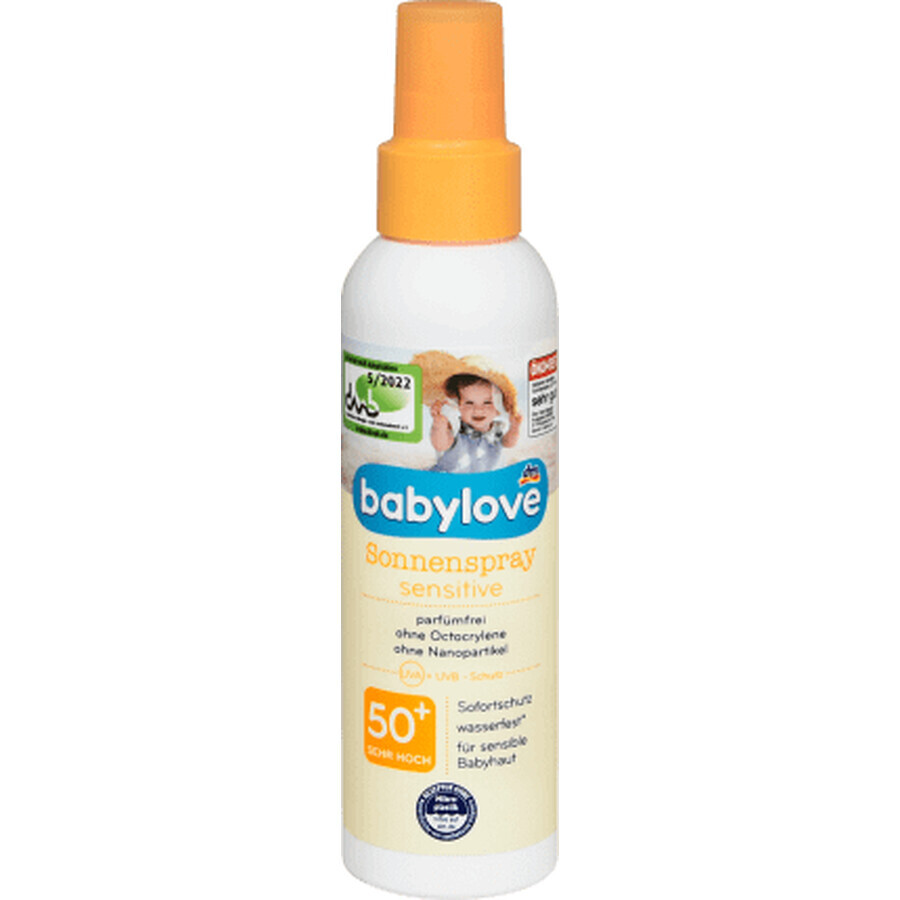 Babylove Sunscreen Spray Sensitive Skin SPF 50+, 150 ml, 150 ml