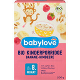 Babylove Porridge di fiocchi d'avena, banane e lamponi dell'8° mese, 200 g