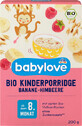 Babylove Porridge di fiocchi d&#39;avena, banane e lamponi dell&#39;8&#176; mese, 200 g