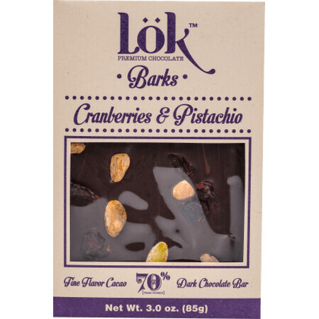 Lök Cioccolato con mirtilli rossi e pistacchi, 85 g