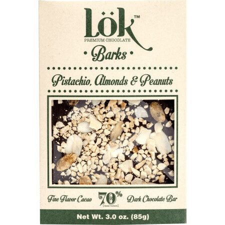 Lök Premium Schokolade mit Pistazien und Haselnüssen, 85 g