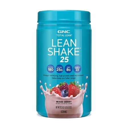 Gnc Total Lean Lean Shake 25, boisson protéinée, aromatisée aux baies, 832 g