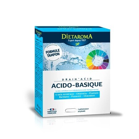 Drainage Acide, 60 gélules, Laboratoires Dietaroma