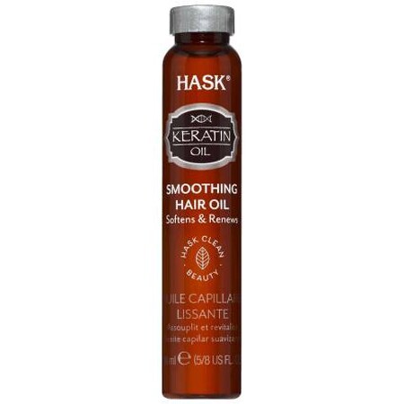 Olio per capelli lisciante Hask Keratin, 18 ml