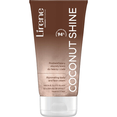 Lirene Coconut Shine Crème autobronzante visage et corps, 150 ml