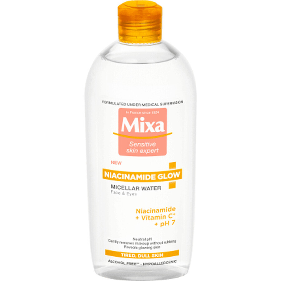 Mixa Acqua micellare illuminante con niacinamide e vitamina C, 400 ml