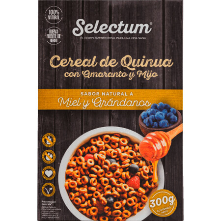 Perfect foods Céréales de quinoa avec millet, miel et myrtilles, 300 g