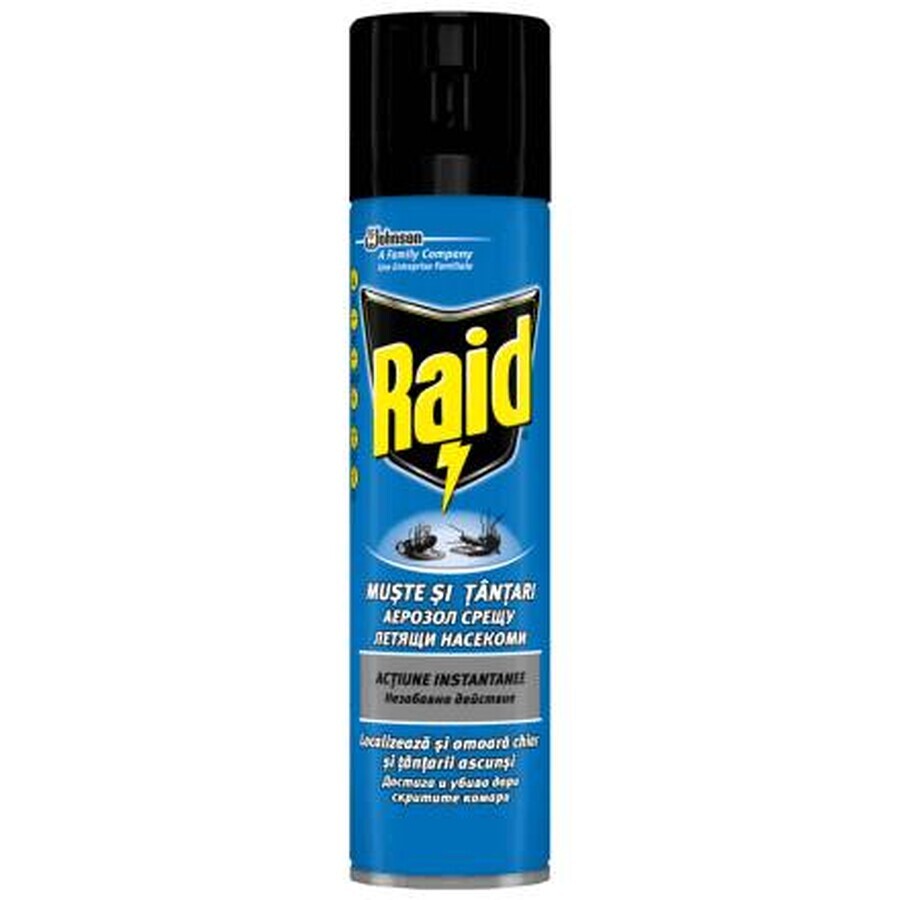 Raid Spray contre les mouches et les moustiques, 400 ml